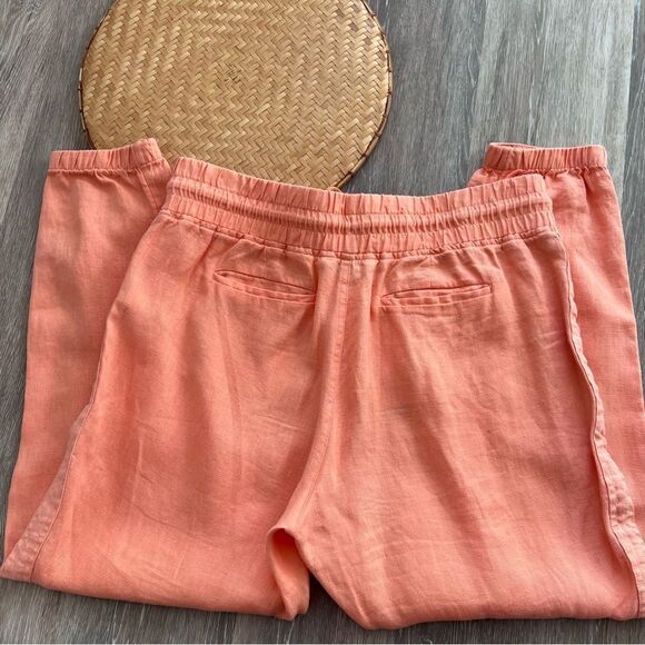 Athleta Cabo linen‎ joggers in orange women’s size 14 - Picture 8 of 8